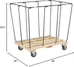Global Industrial 12 Bushel, Canvas Basket Bulk Truck, Unassembled, Rolling - Image 10