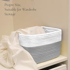 Hopegiver Woven Storage Baskets 11x8x7 Inch, 3 Pack Collapsible Cube Storage Bin - Image 4