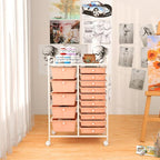 GOFLAME 15-Drawer Rolling Storage Cart, Utility Cart - Image 8