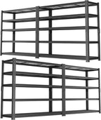 Storage Shelves Heavy Duty, 5-tier Adjustable Metal Industrial Utility Shelf by ROOMTEC