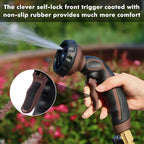 RESTMO Hose Nozzle with Easy Self-Lock Trigger, Heavy Duty Metal Water Hose - Image 4