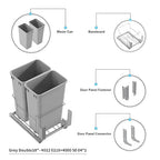 Dowell B18 Aluminum Base Wastebasket Pullout - Image 6