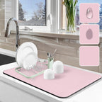 Dish Drying Mat for Kitchen Counter, Hide Stain Anti Absorbent for Kitchen by Etomiel
