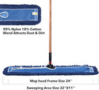MATTHEW CLEANING 24'' Industrial Strength Cotton Dust Mop Refill Washable - Image 5