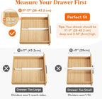Lifewit 12 Pack Kitchen Drawer Dividers 2.36" High, Plastic Expandable - Image 3