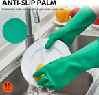 Vgo... 10-Pairs Reusable Household Gloves, Rubber Dishwashing gloves, Extra - Image 5