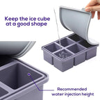 Mossime Large Ice Cube Molds: Square Whiskey Silicone Ice Cube Trays - Image 3