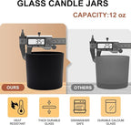 12 OZ Thick Candle Jars for Making Candles 12 Pcs, Empty Jars - Image 2