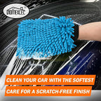 HOMEXCEL Car Wash Mitt, 2PK Chenille Microfiber Wash Mitt, Scratch-Free & - Image 2