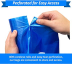 Reli. SuperValue 40-45 Gallon Recycling Bags | 200 Count | Blue Trash Bags | - Image 5