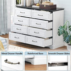 8 Drawer Dresser for Bedroom, Rustic Farmhouse Dresser - Image 6