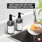 GMISUN Black Soap Dispenser, 2 Pack Hand Soap Dispensers - Image 5