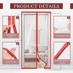 Amylove Zipper 60 x 102 Inch Dust Barrier Kit Red Edged Temporary Construction - Image 3