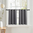 PONY DANCE Short Gray Blackout Curtains by PONYDANCE