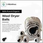 Wool Dryer Balls XL, 100% New Zealand Organic Wool - Image 5