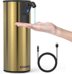 Automatic Soap Dispenser, Stainless Steel Material, Rechargeable Touchless Hand by Greatmay