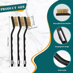 80 Pcs Mini Wire Brush Brass Brush Set, Curved Handle Masonry Brush Wire Brush - Image 2