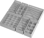 6 Pack Sock Underwear Drawer Organizer Dividers, 58 Cell Foldable Fabric - Image 8