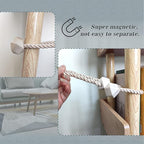Hion Magnetic Curtain Tiebacks White 2pcs, Curtain Tiebacks Buckles Holdbacks - Image 6