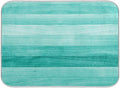 Teal Turquoise Green Wood Texture Dish Drying Mat 16x18 by Wamika