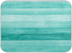 Teal Turquoise Green Wood Texture Dish Drying Mat 16x18 by Wamika