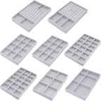Jewelry Storage 8PACK, Velvet Jewelry Organizer Trays by 7COLORSKY