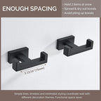 Angle Simple Bathroom Towel Hooks, Stainless Steel Shower Double Robe Coat Hooks - Image 6