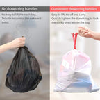 Small Trash Bags, KONE 192 Count 4 Gallon Drawstring Extra Thick Garbage Bags - Image 3