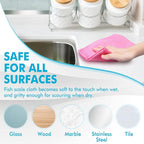 Easy Clean Fish Scale Nanoscale Dish Cloths, Streak Free Miracle Microfiber - Image 6