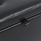 Adeco Faux Leather Storage Ottoman - Image 4