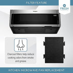 2-Pack Notched Activated Carbon Charcoal Microwave Hood Filters - Image 3