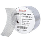Grey Window Screen Repair Tape, 2IN X 35FT Screen Repair Kit by Secopad