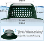 Shower Drain Hair Catcher, Bathtub Drain Cover Foldable Silicone Shower & Tub - Image 6