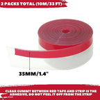 Clear Weather Stripping Tape, Door Draft Seal Silicone Strip. Enhanced - Image 2