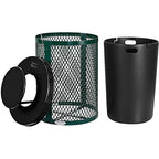 Global Industrial Outdoor Diamond Steel Trash Can - Image 2