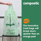 Compostic Home Compostable Trash Bags, 13 Gallon Tall Kitchen Rubbish Bags - Image 5