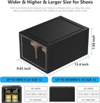 12 Pack Hard Sturdy Thickened Rigid XX Large Shoe Storage Organizer - Image 4