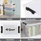 Zopnny 40 Quart Clear Latching Box - Image 3