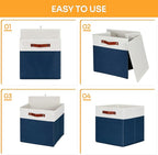 DULLEMELO 13 inch Cube Storage Bins, Gift Baskets Empty - Image 5