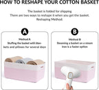 Large Storage Baskets for Organizing, Closet Shelf Baskets for Clothes Blanket - Image 7