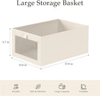 Criusia Linen Closet Organizers and Storage, 8 Pack Large Linen Closet Baskets - Image 3