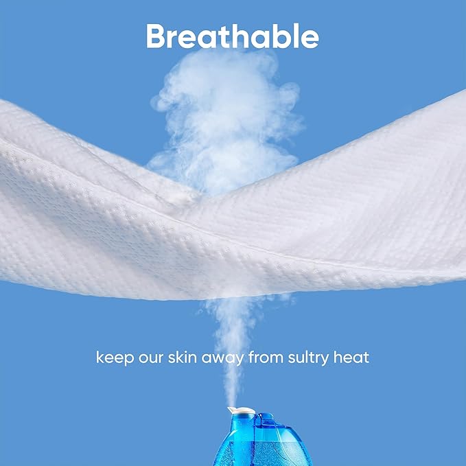 Cooling Waterproof Mattress Protector Queen Size, Mattress Cover 3D Air Fabric - Image 4