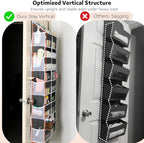 Over the Door Organizer 5 Tiers, Extra Large Behind Door Storage of 10 - Image 4