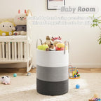 Laundry Basket, Woven Cotton Rope Laundry Hamper, 80L - Image 3