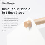 BLUE GINKGO Large Storage Basket – Plastic Caddy - Image 4