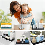 YASMEN Silicone Bathroom Soap Dishes, Sink Sponge Holder - Image 3
