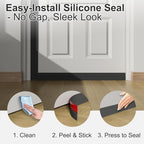 Heavy-Duty 20 ft x 2 in Weather Stripping, Door Draft Stopper Silicone Seal - Image 5