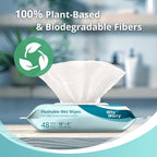WhyWorry Flushable Wipes for Adults, Extra Large 8"x10" Butt Wipes for Personal - Image 5