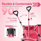 Sekey Pink Collapsible Foldable Wagon - Image 7