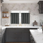 BGment Dark Grey Half Window Curtains 30 Inches Length - Image 2